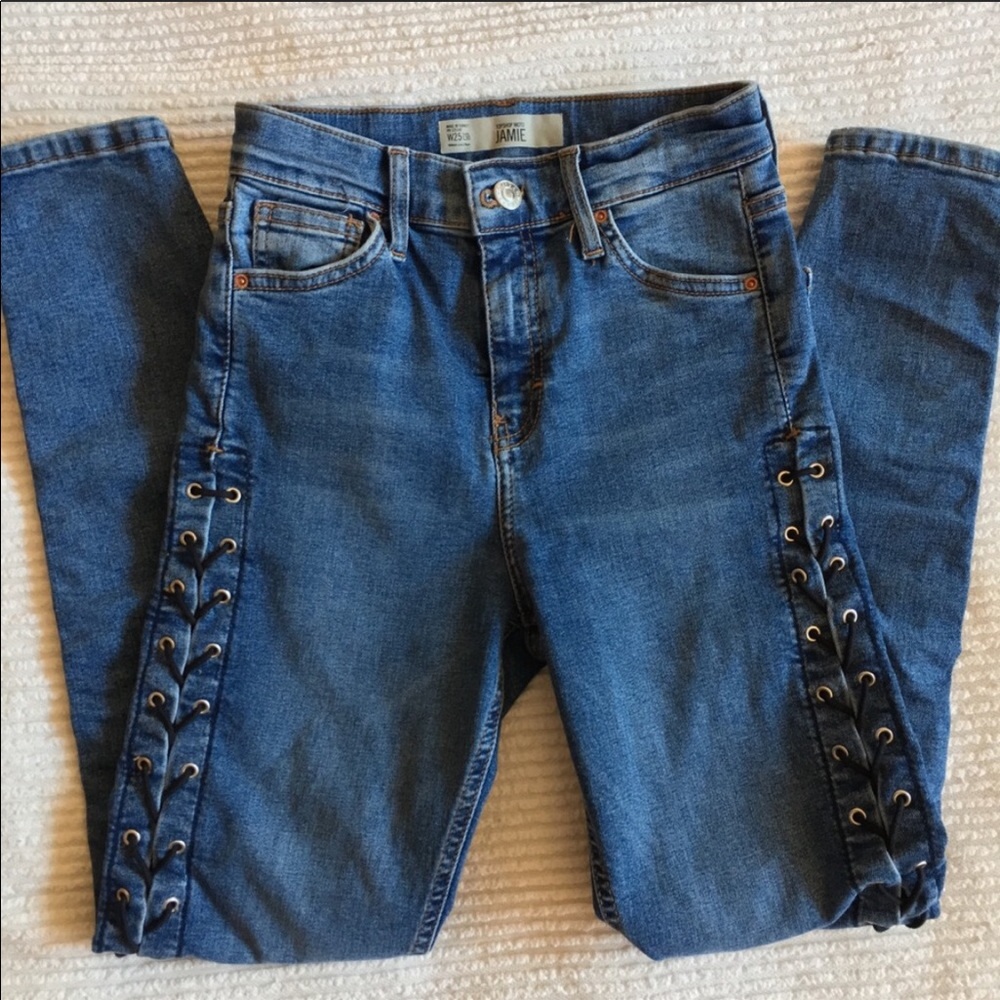 Top Shop High Rise Lace up - Picture 5 of 6